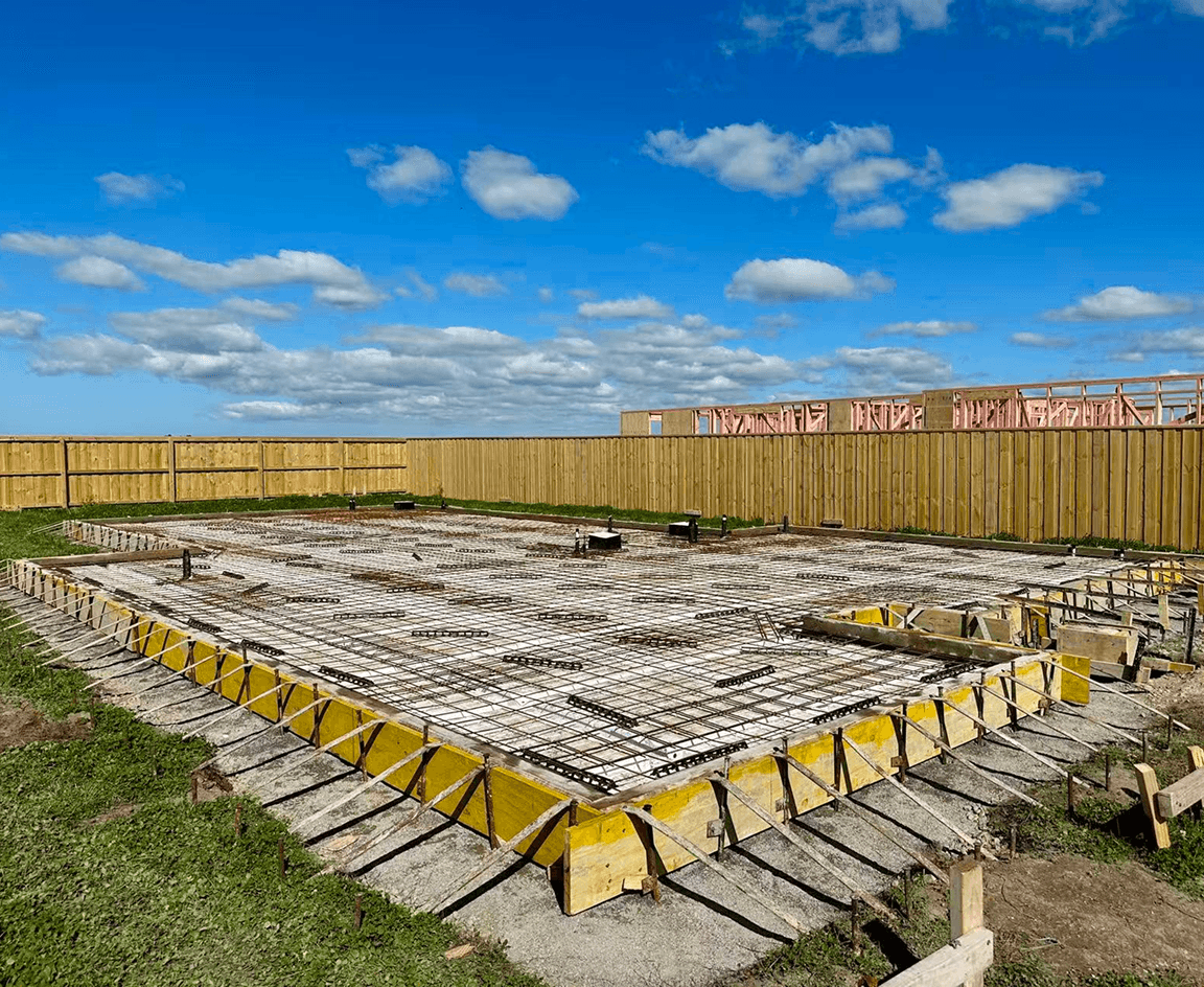 Concrete foundation construction